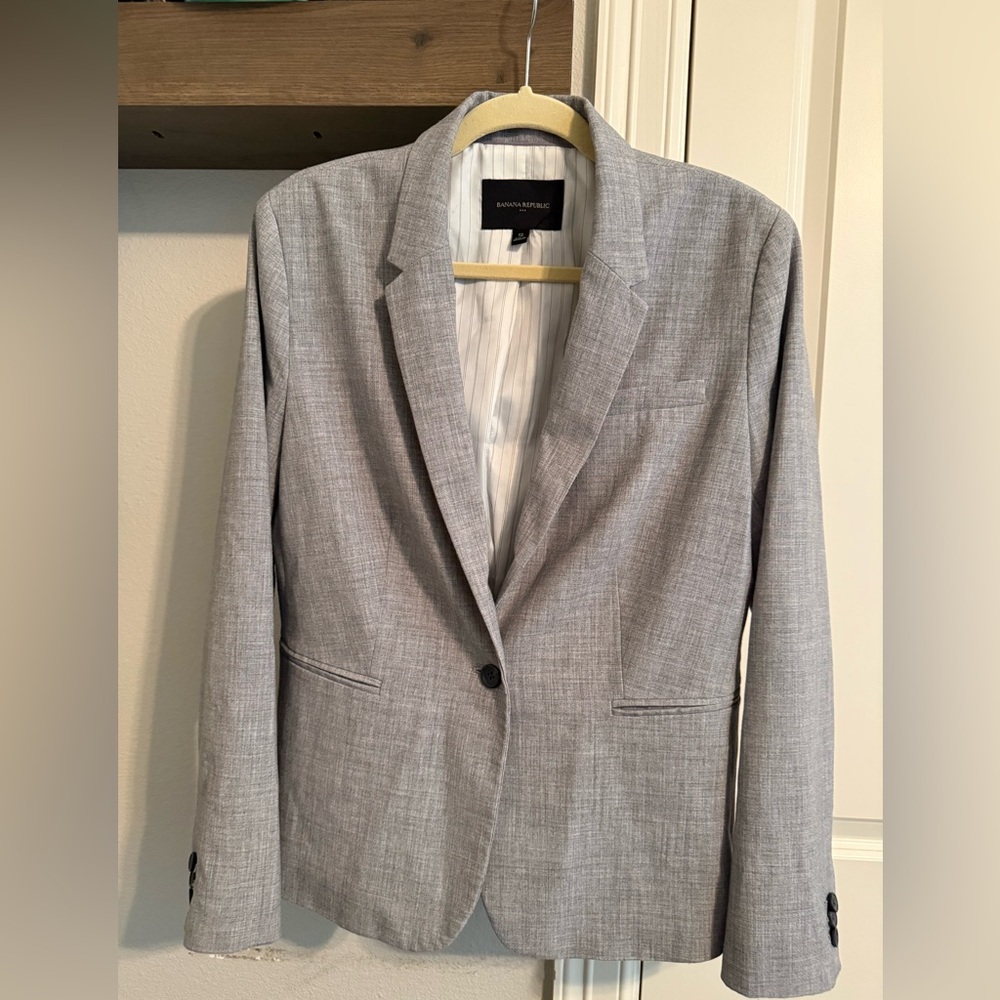 Banana Republic Light Gray Blazer